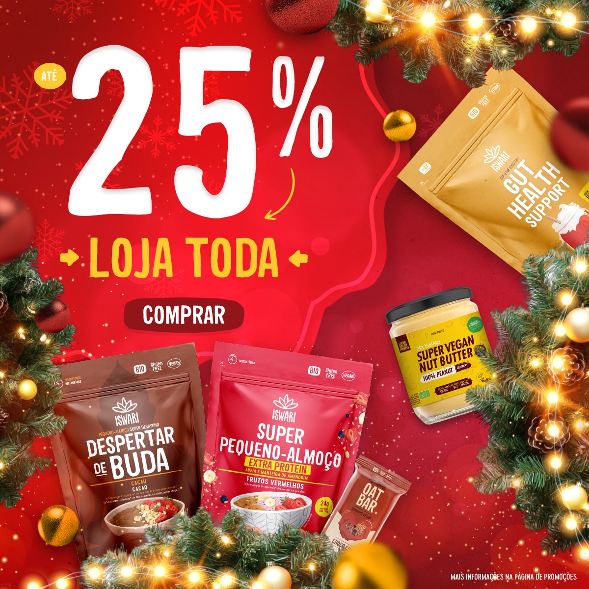 Até 25% de desconto em toda a loja